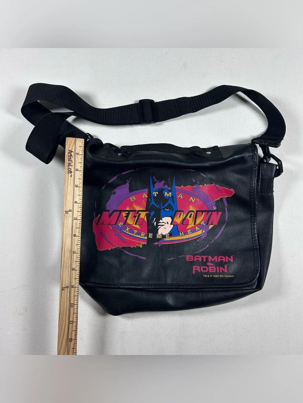 DC Comics Vintage Batman & Robin 1997 Melt Down Extreme Heat Crossbody Bag